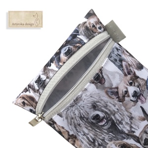 Vízálló egészségügyi betét tartó kutya iskola mintával  - táska & tok - pénztárca & más tok - kártyatartó & irattartó - Meska.hu