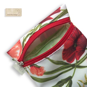 Vízálló  intimbetét tartó pipacsok és levelek mintával - Artiroka - szépségápolás - intim higiénia - intimbetét - Meska.hu