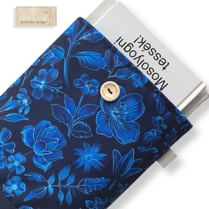 Vízálló KÖNYVTOK kék nefelejcs mintával  - Artiroka - Meska.hu