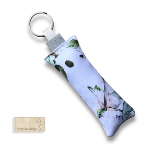 Levelek és madár mintás kulcstartó  - Artiroka, Táska & Tok, Kulcstartó & Táskadísz, Kulcstartó, Varrás, Hímzés, MESKA