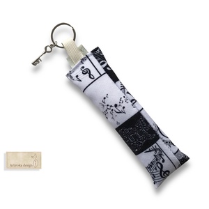 Hangjegy mintás egyedi kulcstartó - Artiroka  - táska & tok - kulcstartó & táskadísz - kulcstartó - Meska.hu