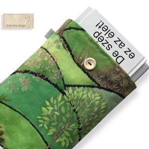 Tavaszi titkos kert mintás, bélelt könyvtok, Könyv & Zene, Könyvtok, Varrás, Hímzés, MESKA