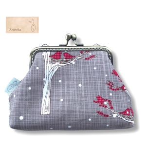 Bronz keretes pénztárca, fészekrakó madarak  mintával - táska & tok - pénztárca & más tok - kártyatartó & irattartó - Meska.hu