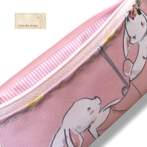 Vidám nyuszik mintás vízálló tolltartó neszesszer vagy szemüvegtok - táska & tok - neszesszer - Meska.hu