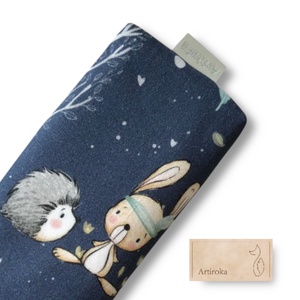 Nyuszi és süni mintás zsebkendőtartó prémium pamut textil, Táska & Tok, Pénztárca & Más tok, Zsebkendőtartó tok, Varrás, MESKA