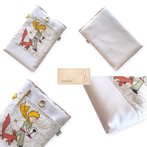 A kis herceg mintás vízálló,  zsebes könyvtok gombos zárral  -  Artiroka design  - könyv & zene - könyvtok - Meska.hu