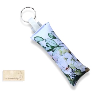 Levelek és madár mintás kulcstartó  - Artiroka, Táska & Tok, Kulcstartó & Táskadísz, Kulcstartó, Varrás, Hímzés, MESKA