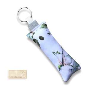 Levelek és madár mintás kulcstartó  - Artiroka - táska & tok - kulcstartó & táskadísz - kulcstartó - Meska.hu