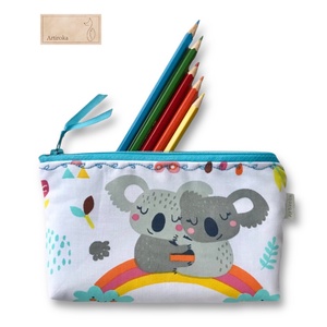 Koala mackó mintás irattartó pénztárca vagy tolltartó neszesszer - SZETT - Artiroka design, Táska & Tok, Neszesszer, Varrás, Hímzés, MESKA