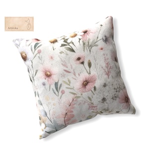 Virágos rét mintás gyűrűpárna  - esküvő - kiegészítők - gyűrűtartó & gyűrűpárna - Meska.hu