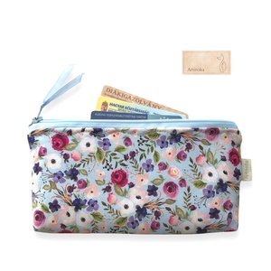 Virágtenger mintás prémium irattartó pénztárca vagy tolltartó neszesszer, szemüvegtok akár egyedi névhímzéssel - esküvő - emlék & ajándék - nászajándék - esküvői pénzátadó doboz - Meska.hu