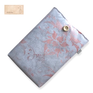 Ezüstszürke barokk mintás könyvtok  - könyv & zene - könyvtok - Meska.hu