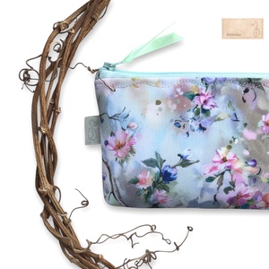 Pasztell virág mintás tolltartó neszesszer vagy irattartó pénztárca, Táska & Tok, Pénztárca & Más tok, Szemüvegtok, Varrás, Hímzés, MESKA