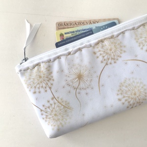 Aranyló pitypangok mintás irattartó pénztárca vagy tolltartó neszesszer, szemüvegtok - SZETT  - Artiroka design - táska & tok - pénztárca & más tok - pénztárca - női pénztárca - Meska.hu