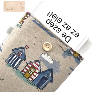 KÖNYVTOK tengerparti házak mintával , Könyv & Zene, Könyvtok, Varrás, Hímzés, MESKA