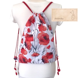 Pipacs mező mintás gymbag hátizsák - Meska.hu