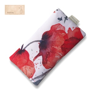 Pipacs mintás, vízálló  zsebkendő tartó - Artiroka design - Meska.hu