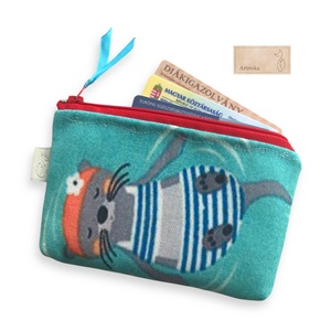 Vidám vidrák mintás irattartó, pénztárca  - táska & tok - pénztárca & más tok - pénztárca - gyerek pénztárca - Meska.hu