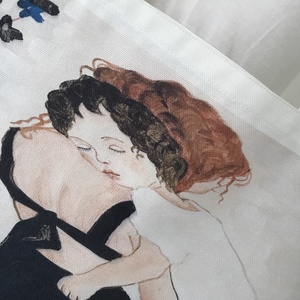 Anya és gyermeke mintás  válltáska, shopper - Artiroka design - táska & tok - bevásárlás & shopper táska - shopper, textiltáska, szatyor - Meska.hu