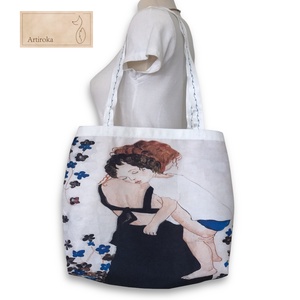 Anya és gyermeke mintás  válltáska, shopper - Artiroka design - Meska.hu