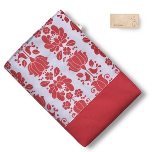 Könyvtok, népművészeti virágok mintával  - könyv & zene - könyvtok - Meska.hu