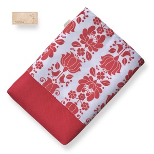 Könyvtok, népművészeti virágok mintával  - könyv & zene - könyvtok - Meska.hu