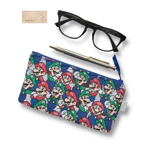 Mario és Luigi mintás tolltartó neszesszer, szemüvegtok vagy mobiltok  - Artiroka design - otthon & életmód - papír, írószer - tolltartó & ceruzatekercs - Meska.hu
