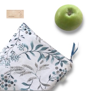 Levelek és termések mintás uzsonna tasak neszesszer - zipper bag  - Artiroka design - Meska.hu