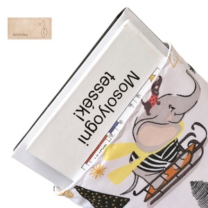 KÖNYVTOK - Elefánt és tacskó kutya szánkózik könytok, tablet tok vagy ipad tok - táska & tok - ebook & tablet tok - Meska.hu