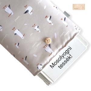 Bélelt könyvtok - Tengerparti sirályok a homokban - Artiroka design - Meska.hu