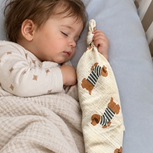 Tacskó kutya mintás, pihe- puha duplagéz szundikendő, Baba - mama, Baba játékok, Szundikendő, alvóka, Varrás, MESKA