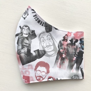 A nagy pénzrablás tv sorozat mintás arcmaszk, szájmaszk, maszk - Casa da papel - férfi & uniszex - férfi & uniszex - Meska.hu