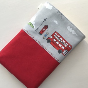 KÖNYVTOK - Péter nyuszi Londonban mintás prémium pamut textilből - Artiroka design - táska & tok - ebook & tablet tok - Meska.hu