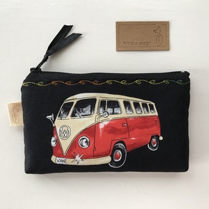 Retro Volkswagen busz, irattartó pénztárca - Artiroka design - táska & tok - pénztárca & más tok - pénztárca - Meska.hu
