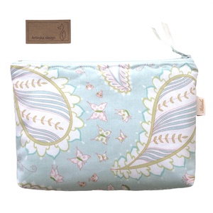 Pasztell virág és pillangó mintás prémium neszesszer, irattartó - nagy méret - Artiroka design - táska & tok - neszesszer - Meska.hu