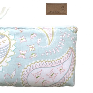 Pasztell virág és pillangó mintás prémium neszesszer, irattartó - nagy méret - Artiroka design - táska & tok - neszesszer - Meska.hu