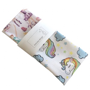 Unikornis mintás, pamut textil zsebkendő vagy szalvéta szett - Artiroka design - szépségápolás - egészségmegőrzési kellékek - Meska.hu
