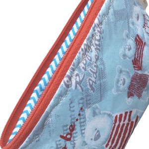 Mackó család,  világoskék irattartó, pénztárca - tolltartó neszesszer- Artiroka design - táska & tok - pénztárca & más tok - kártyatartó & irattartó - Meska.hu