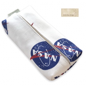 NASA mintás bélelt papírzsebkendő tartó - Artiroka design - táska & tok - pénztárca & más tok - zsebkendőtartó tok - Meska.hu