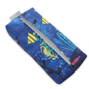 A tenger élővilága mintás prémium pamut textilből készült papírzsebkendő tartó- Artiroka design - táska & tok - pénztárca & más tok - zsebkendőtartó tok - Meska.hu