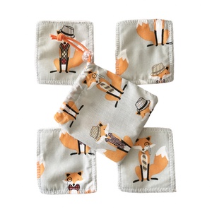 Róka - Móka bambusz frottir arctisztítópárna csomag, hordozó zsákkal - NoWaste  - szépségápolás - arcápolás - arctisztító korong - Meska.hu