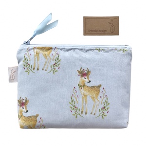Őzike mintás irattartó pénztárca, neszesszer - Bambi - Artiroka design - táska & tok - pénztárca & más tok - kártyatartó & irattartó - Meska.hu
