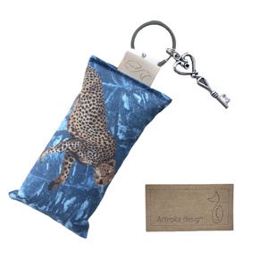 Leopárd mintás kulcstartó  - Artiroka design, Táska & Tok, Kulcstartó & Táskadísz, Kulcstartó, Varrás, MESKA