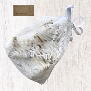 ÖKO bevásárló zacskó, hagyma, fokhagyma tartó - virág mintás- S - M méret -  NoWaste - Környezetbarát - táska & tok - bevásárlás & shopper táska - zöldség/gyümölcs zsák - Meska.hu