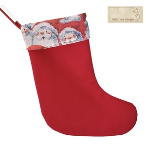 Mikulás csizma NAGY MÉRETBEN  - ADVENTI ZSÁK - Artiroka design, Karácsony, Mikulás, Mikulás zsák, zokni, csizma, Varrás, Hímzés, MESKA