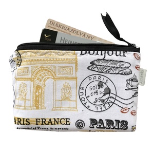 Bonjour Párizs, Diadalív - Arc De Triomphe -  mintás irattartó pénztárca - Artiroka design, Táska & Tok, Pénztárca & Más tok, Kártyatartó & Irattartó, Varrás, Hímzés, Meska