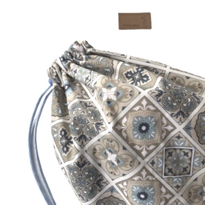 Kenyeres zsák, cementlap mintával, lélegző PUL belsővel, nagy méretben - Artiroka design - táska & tok - bevásárlás & shopper táska - kenyeres zsák - Meska.hu