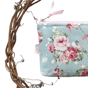 Rózsa mintás  prémium pamut irattartó pénztárca vagy tolltartó neszesszer, szemüvegtok -  Artiroka design - táska & tok - pénztárca & más tok - pénztárca - női pénztárca - Meska.hu