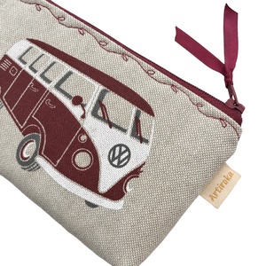 Retro Volkswagen busz mintás, irattartó pénztárca - bordó - Artiroka design - táska & tok - pénztárca & más tok - pénztárca - férfi pénztárca - Meska.hu