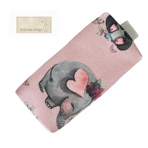 Elefánt mintás, PRÉMIUM  papírzsebkendő tartó tok - Meska.hu